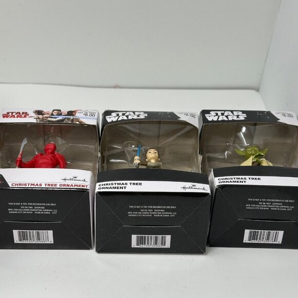 Star Wars Hallmark Ornaments Set Vader Yoda Rey C3PO Phasma Guard Stormtrooper - Picture 16 of 16